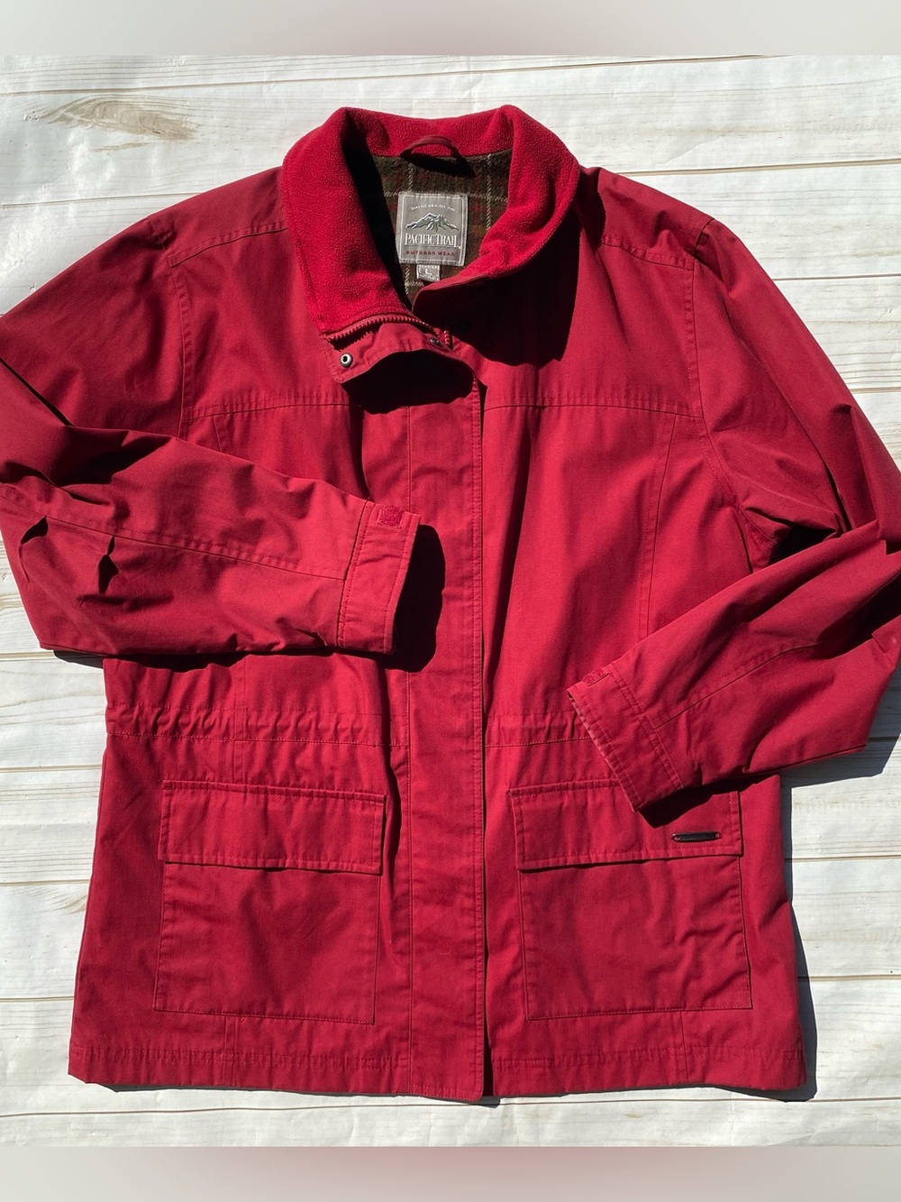 Ladies Pacific Trail red barn coat chore jacket fall winter layering utility L - Picture 7 of 9